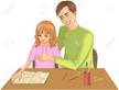14799493-Father-helps-daughter-to-read-a-book-Stock-Vector-cartoon